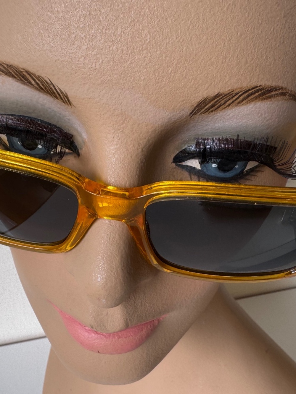 Arnette Post Malone Yellow Sunglasses Rectangular Y2K Retro Orange Frames